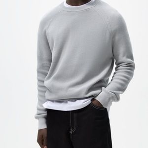 Purl Knit Grey sweater from Zara new with tags! #zara #sweater #crewneck